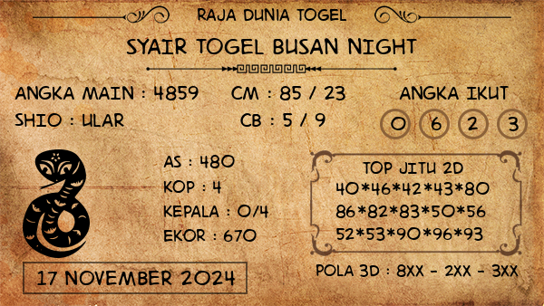 Prediksi Busan Night