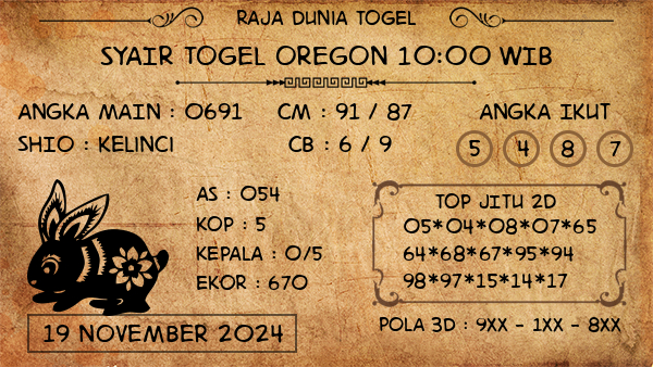 Prediksi Oregon 10:00 WIB