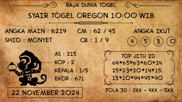 Prediksi Oregon 10:00 WIB